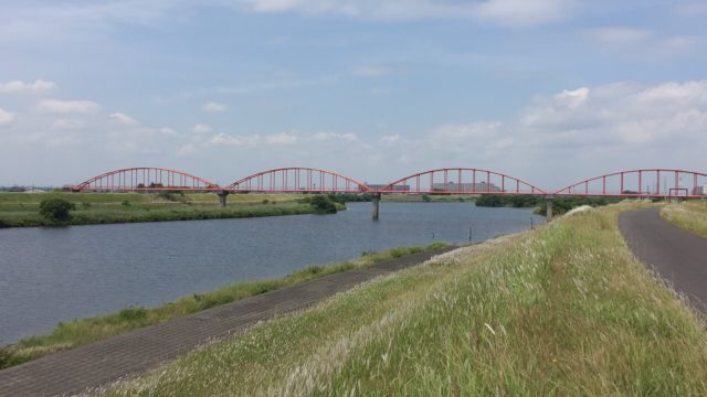 小貝川と龍ケ崎の街並みサイクリングルートのテスト走行